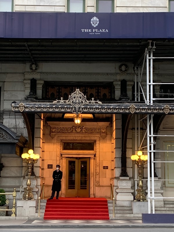 The front of a building in New York City. 