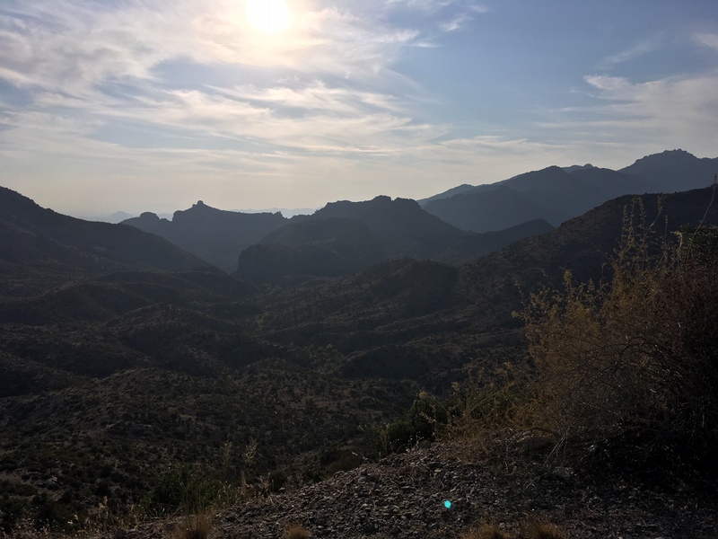 This is a picture of a desert mountain landscape near Tuscon, Arizona. 