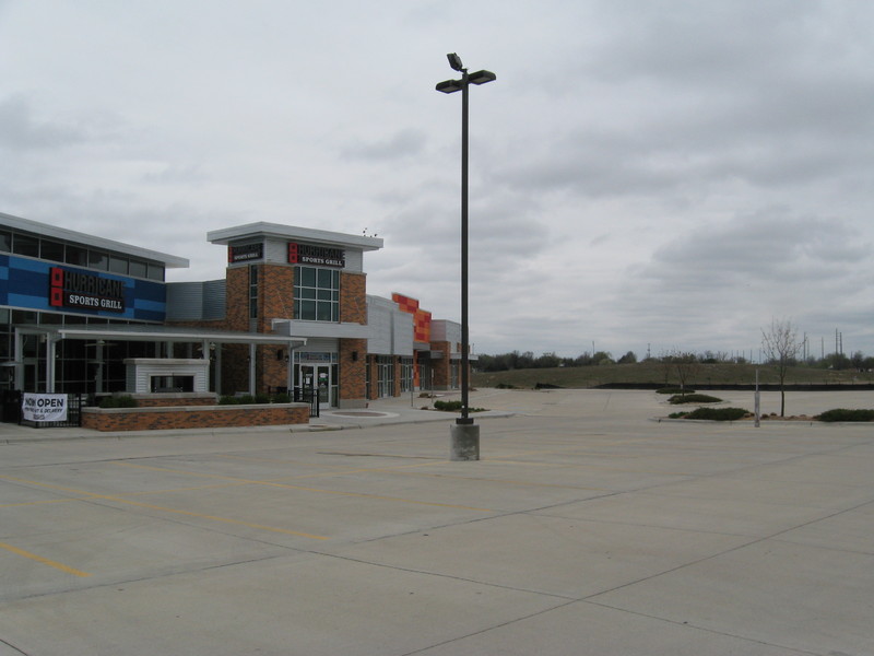 Image of an empty outdoor mall.