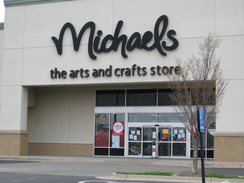 Image of an empty Michael's storefront.