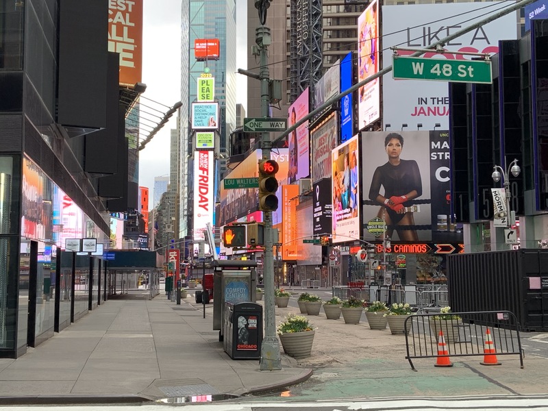 A street in New York City. 