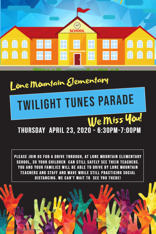 A flyer for Lone Mountain Elementary. 