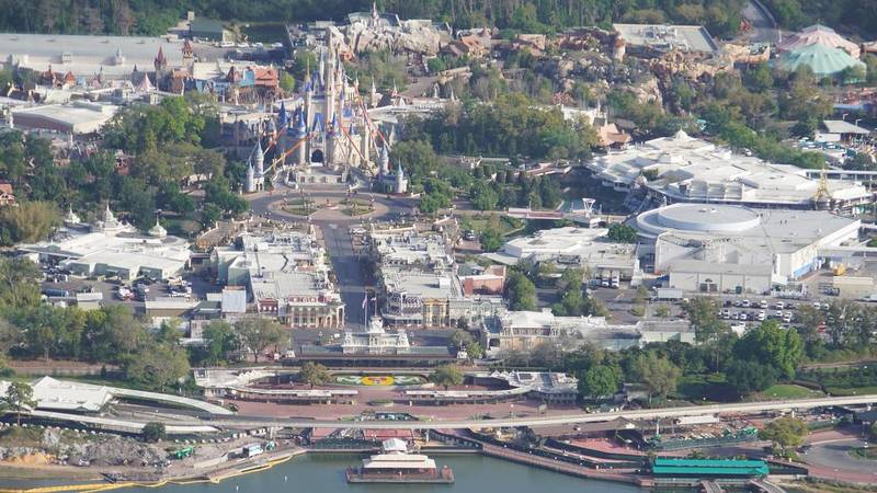 An empty amusement park. 