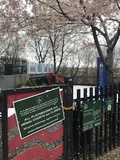 A closed down playground. 