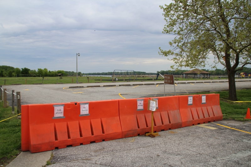 A closed down park. 