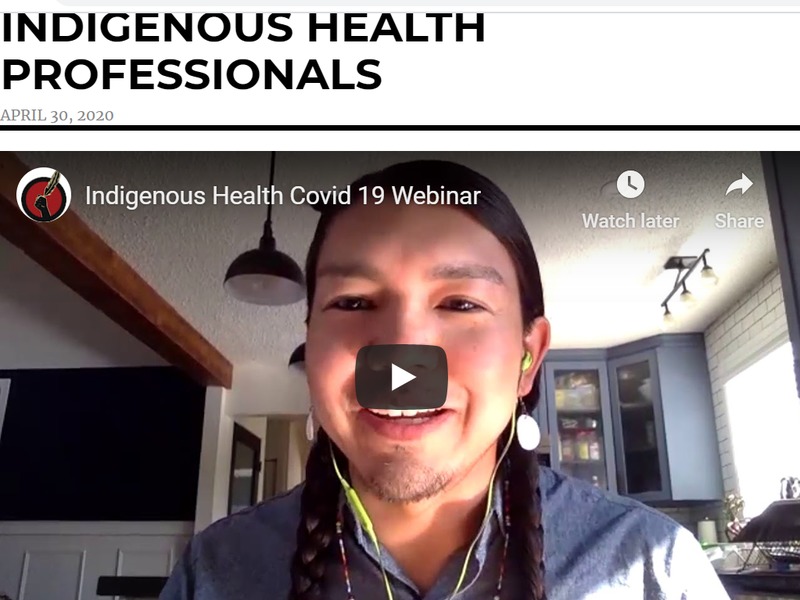 A webinar on indigenous health. 