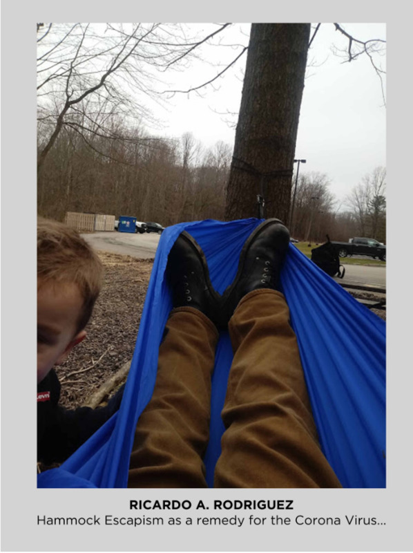 Photo of someone in a hammock. 