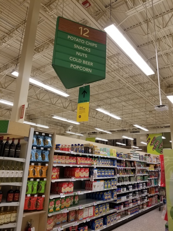 An isle in a grocery store. 