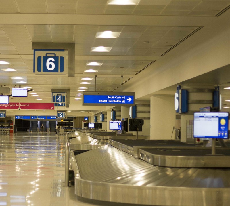 Empty baggage claim area. 