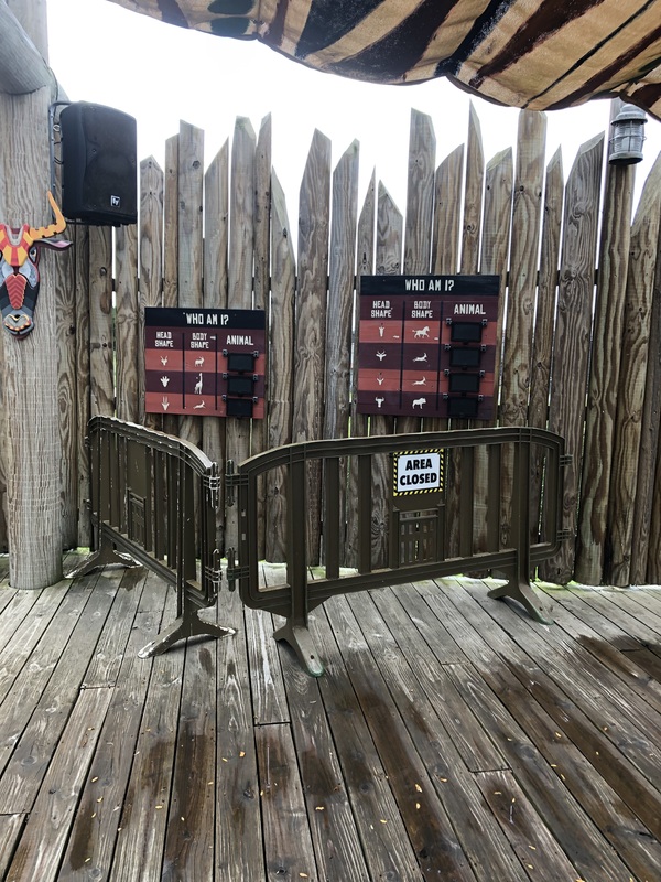 Photo of a closed area at a zoo. 