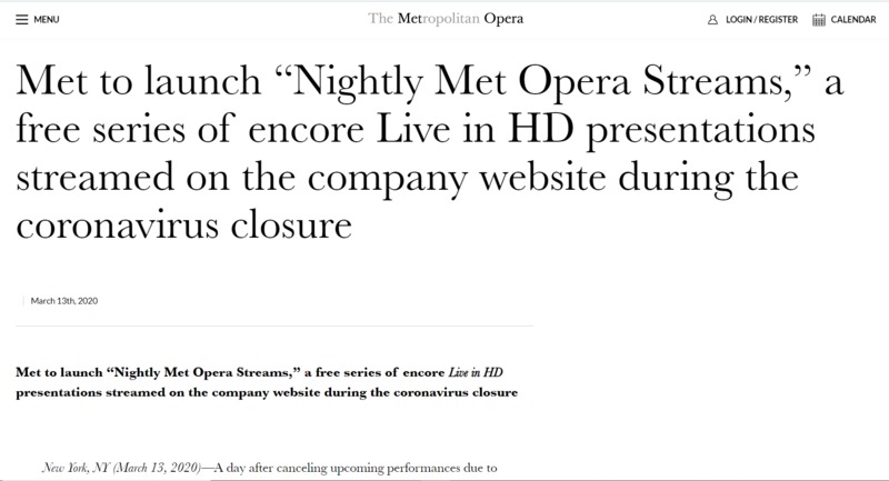 A screenshot from metopera.org.