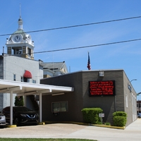 Exterior of buildings.