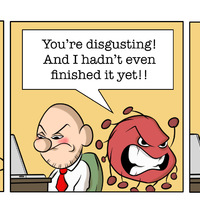 Yossarian: what have you done with my book?!

You're disgusting!  And I hadn't even finished it yet!

I'm not the one here responsible for a nationwide shortage of toilet paper, Covid!
