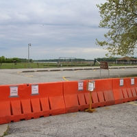 A closed down park. 