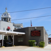 Exterior of buildings.