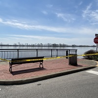 A river walk park closed down. 