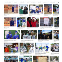 A screenshot of multiple pages of the images resulting from a google search on Protest Graduation Photos 2020.