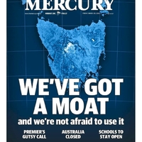 The Mercury Newspaper, the headline article says "We've got  a moat and we're not afraid to use it." 