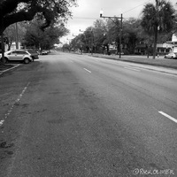 A street with no cars on it. 