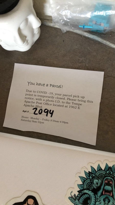 A note on the floor. 