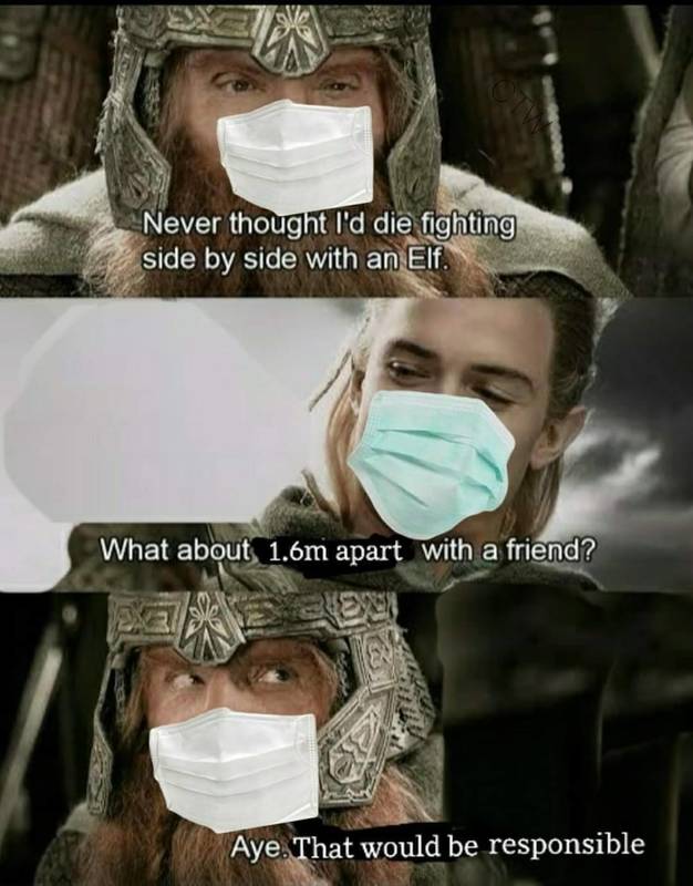 A Lord of The Rings meme. 