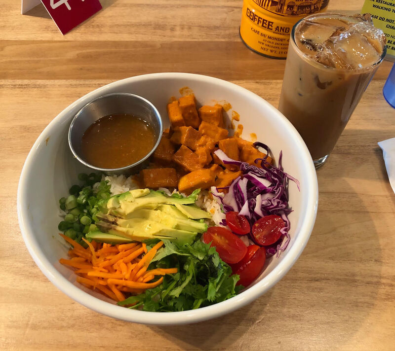 Image of a bowl of Red Curry Tofu Rice.  