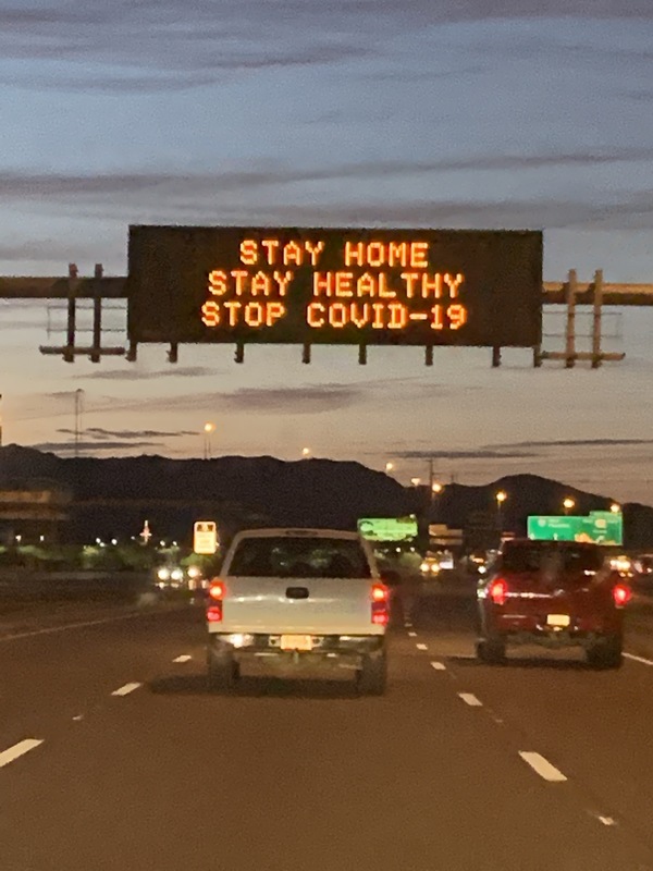 A freeway sign. 