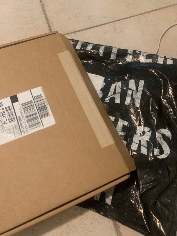 Two delivery packages. 