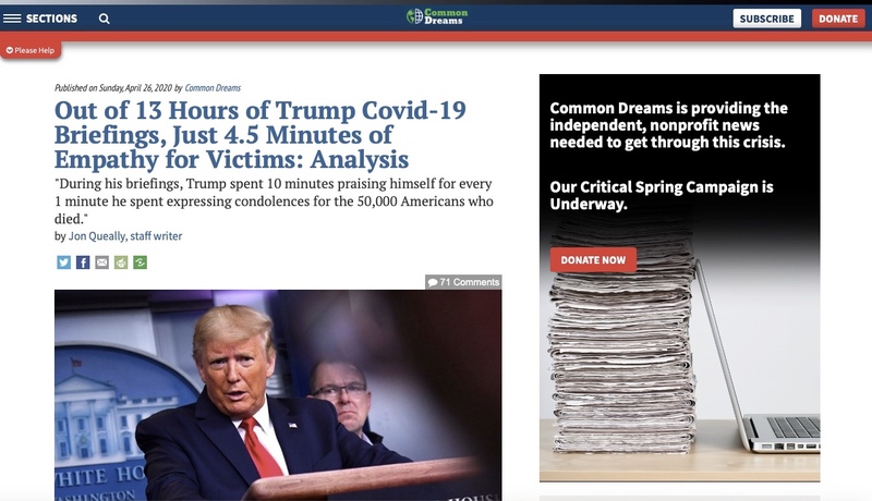 An article from common dreams. 